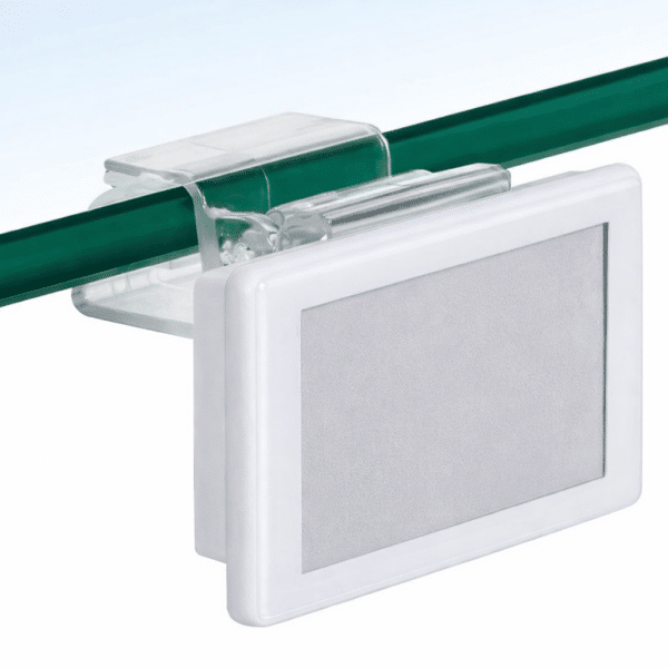 Elektronisen hintalapun pidike lasihyllyyn